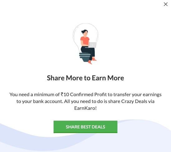 EarnKaro App Review 2026 - minimum withdraw