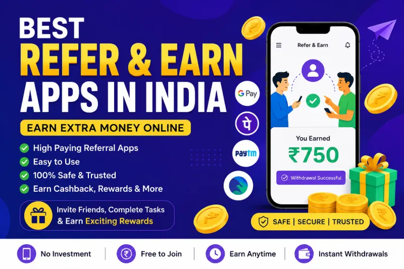 Best Refer and Earn Apps in India (2026) | Highest Paying Referral Apps
